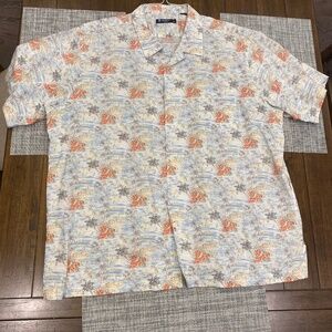 Men’s Cremieux Short Sleeve Hawaiian Casual Button-Down Shirt